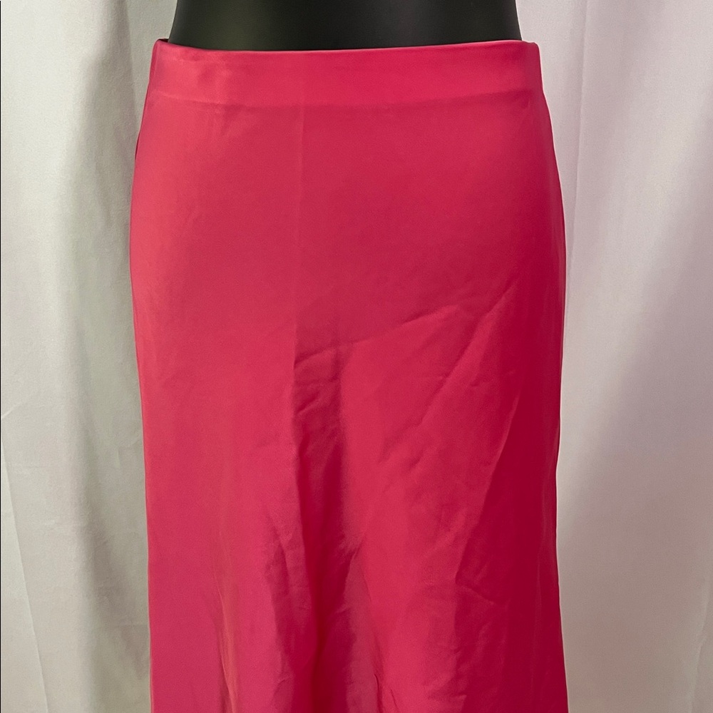 Rachel Zoe Pink Satin Midi Skirt - Picture 5 of 15